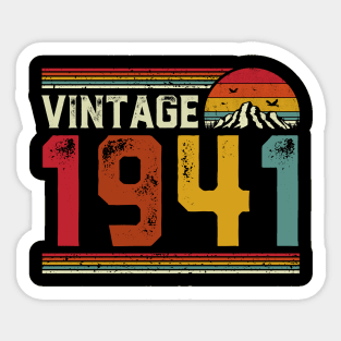 Vintage 1941 Birthday Gift Retro Style Sticker